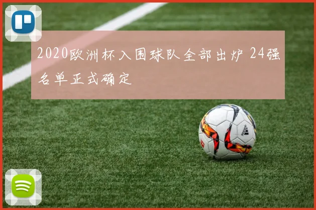 2020欧洲杯入围球队全部出炉 24强名单正式确定